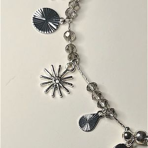 Silver Tinted Charm Bracelet